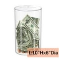 thumbnail image 3 of NIUBEE Acrylic Piggy Bank - 10" H * 6" Diameter - Clear, Break-to-Open Design for Secure Savings - Ideal for Kids, Adults, Boys, Girls - Perfect for Gifts, and Financial Education, 3 of 8