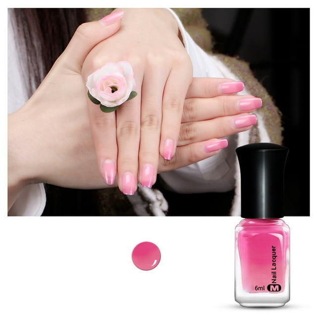 WIFKLSIIPG Temperature Change Nail Polish Color Temperature Control Nail Polish Long Lasting No Bake Manicure Can Not Be PeeLED Waterproof Quick Drying 7ml