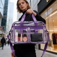 thumbnail image 4 of Transparent PVC Travel Bag Large Capacity Travel Bag Fitness Storage Transparent Bag Full Transparent Waterproof Student School Bag, 4 of 6