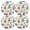 Blue, variant on Ryvnso Christmas Trees Gift Round Plate Mats Dining Table Placemat Set of 4 for Holiday Decoration