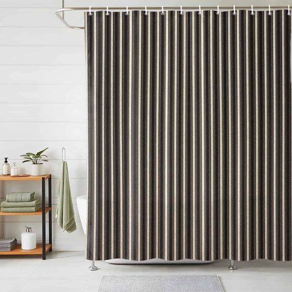 Shower Curtains for Bathroom, Vintage Brown, Waterproof Fabric Shower Curtain, Ombre Abstract Minimalist Geometric Decorative Bathroom Curtain for Bathtub, 36"x72", No Hooks Included