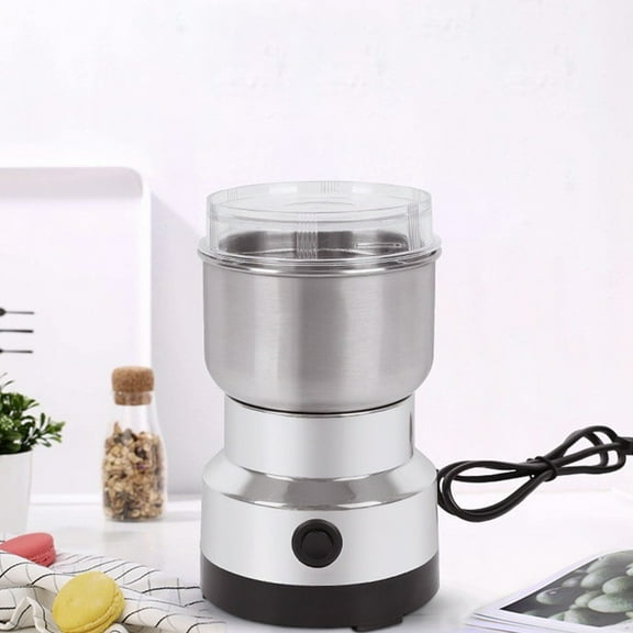 kkbbma under $5 Coffee Grinder, Stainless Steel Coffee Grinder, Electric Burr Coffee Bean Mill, Adjustable Coarseness Coffee Machine, Kitchen Spice Grinder, Portable Coffee Grinder for Home Office