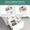 thumbnail image 7 of Garvee 4-Drawer File Cabinet with Lock, Heavy Duty Metal Filing Cabinet for Letter, Legal, A4 & F4 Documents, Vertical File Storage Cabinet for Home Office, White, 7 of 7