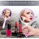 thumbnail image 5 of Espejo de mano Espejo de mano de doble cara Espejo de aumento 1X/ 2X con mango Espejo de mano transparente Espejo de maquillaje de forma redondeada Ormromra XYWJ174-4, 5 of 7