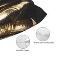 thumbnail image 3 of Zufioo Golden Lips Modern Sculpture Print Double-Sided Throw Pillow Cover, Pillow Protector Home Decor - With Hidden Zipper, Suitable for Bedroom, Living Room, Car Interior-20"x30", 3 of 6