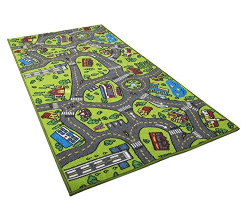 City Traffic Road Track Play Mat Toy Car Playing Game Baby Crawl Carpet Rug 