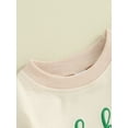 thumbnail image 5 of Gupgi 0-24 Months Baby Girl Romper Ruffle Long Sleeve Shamrock Letter Embroidery Bodysuit Playsuit, 5 of 9