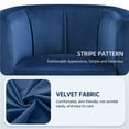 thumbnail image 6 of Alden Design Upholstered Accent Chair for Livingroom, Blue Velvet, 6 of 7