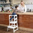 BIZFURN Kids Kitchen Step Stool Holds up to 150 Pounds with Safety Rail