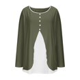 thumbnail image 4 of Womens Fake Two-Piece Dressy T-Shirts 2026 Trendy Casual Long Sleeve Crewneck Shirts Soft Business Office Blouse, 4 of 7
