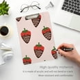 thumbnail image 5 of 12.5"x9" Chocolate Strawberries Clipboards, Standard A4 Letter Size Nursing Clipboard with Low Profile Metal Clip Decorative Clip Board for Office Supplies,Silver, 5 of 7