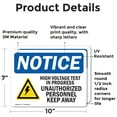 thumbnail image 2 of (2 Pack) High Voltage Test In Progress Sign, 2 of 7
