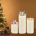 thumbnail image 5 of 3PCS Wedding Cylinder Pedestal Stands Foldable Cardboard Columns Stands with Acrylic Lid, Round Cylinder Plinths Dessert Table Flowers Stand for Wedding Birthday Party Backdrop, 5 of 14