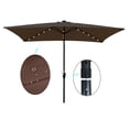 thumbnail image 3 of GZXS 10 X 6.5T Rectangular Patio Umbrella Solar Led Lighted Outdoor Market Table Waterproof Umbrellas Sunshade With Crank And Push Button Tilt For Garden Deck Backyard Pool, 3 of 5