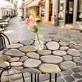 thumbnail image 6 of Cobblestones Round Tablecloth for 45-54 Inch Tables,Fitted Table Cover with Elastic Edge,Natural Stones Gravel Rock Aesthetic Art Waterproof Outdoor Table Cloth Protector for Patio Garden Dinner, 6 of 9