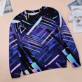 thumbnail image 6 of Geometric Lattice Women's Floral Printed Sweatshirt Long Sleeve Crewneck Casual Loose Vintage Graphic Pullover Tops, 6 of 7
