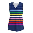 thumbnail image 3 of Enjoytime Ladies Summer Tops Printed V-Neck Sleeveless Tank Top Causal Beach Vacation Plus Size Shirts, 3 of 5