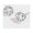 Silver, variant on Women's Gold Dazzlers Cubic Zirconia Triangular Earrings by Howard's
