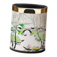 thumbnail image 3 of Papelera decorativa de 10L, elegante, ideal para dormitorio, baño, cocina, debajo Estilo C, 3 of 9