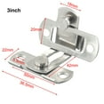 thumbnail image 2 of 3 Inch Door Lock Guard Stainless Steel Door Hinges 90 Degree Right Angle Cabinet Drawer Door Latch Buckle Hasp Sliding Lock Bolt, 2 of 10