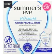 Summer's Eve Ultimate Odor Protection Wipes, 12 Count