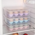 thumbnail image 3 of Contenedor de huevos para refrigerador con tapa, estuche portátil de plástico apilable para huevos shamjiam Soporte para huevos con tapa, 3 of 9