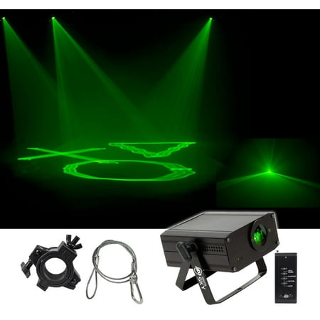 American DJ MICRO SKY Mini Green Laser w/Liquid Sky Effect Light +Clamp/Security