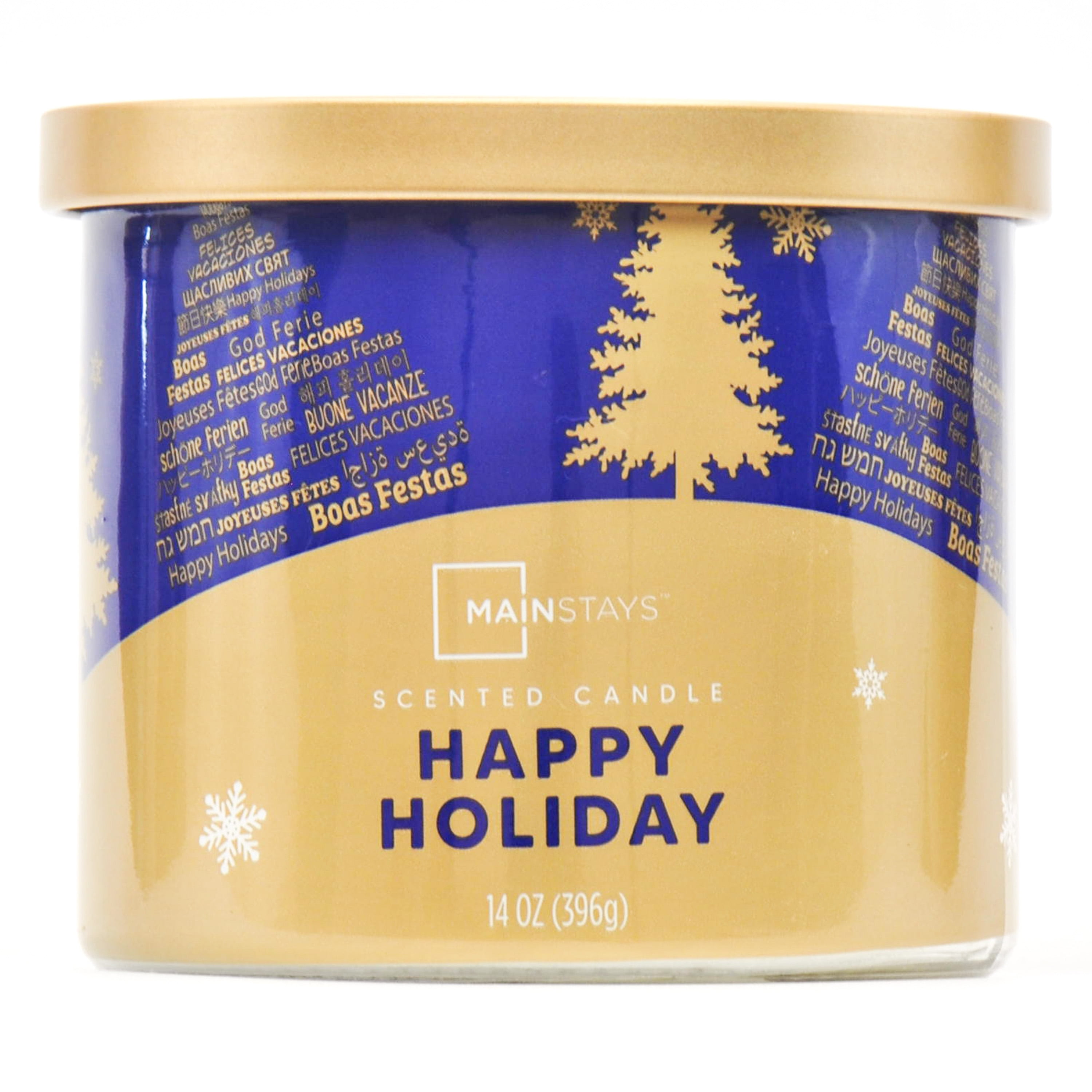 Mainstays Gold Foil Wrapped 3Wicked Scented Country candle, 14Ounce