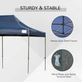 thumbnail image 7 of Outsunny 10' x 20' Pop Up Canopy Tent with Sidewalls & Doors, Instant Tents for Parties with Wheeled Carry Bag, Height Adjustable, for Outdoor, Garden, Patio, Blue, 7 of 7