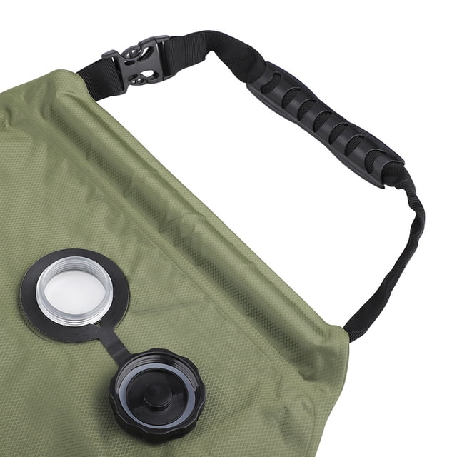 Bolsa de ducha con energía solar Calentamiento solar Ideal para viajes y caminatas con boquilla de encendido/apagado de 20 l (negro) LingWen 8390611470241