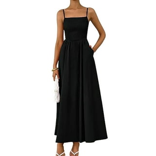 long flowy summer dresses canada Women's Summer Flowy Maxi Dress Casual Cap Sleeve V Neck Smocked Waist main image 1