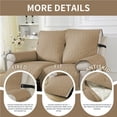 thumbnail image 6 of Lavish Cover Luxe Waterproof & Non-Slip Recliner Chair Cover, Washable Funiture Protectors for Kids, Pets(2-Seater, Beige), 6 of 9