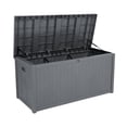 thumbnail image 6 of YeekTok 113gal 430L Outdoor Garden Plastic Storage Deck Box Chest Tools Cushions Toys Lockable Seat Waterproof, 6 of 10