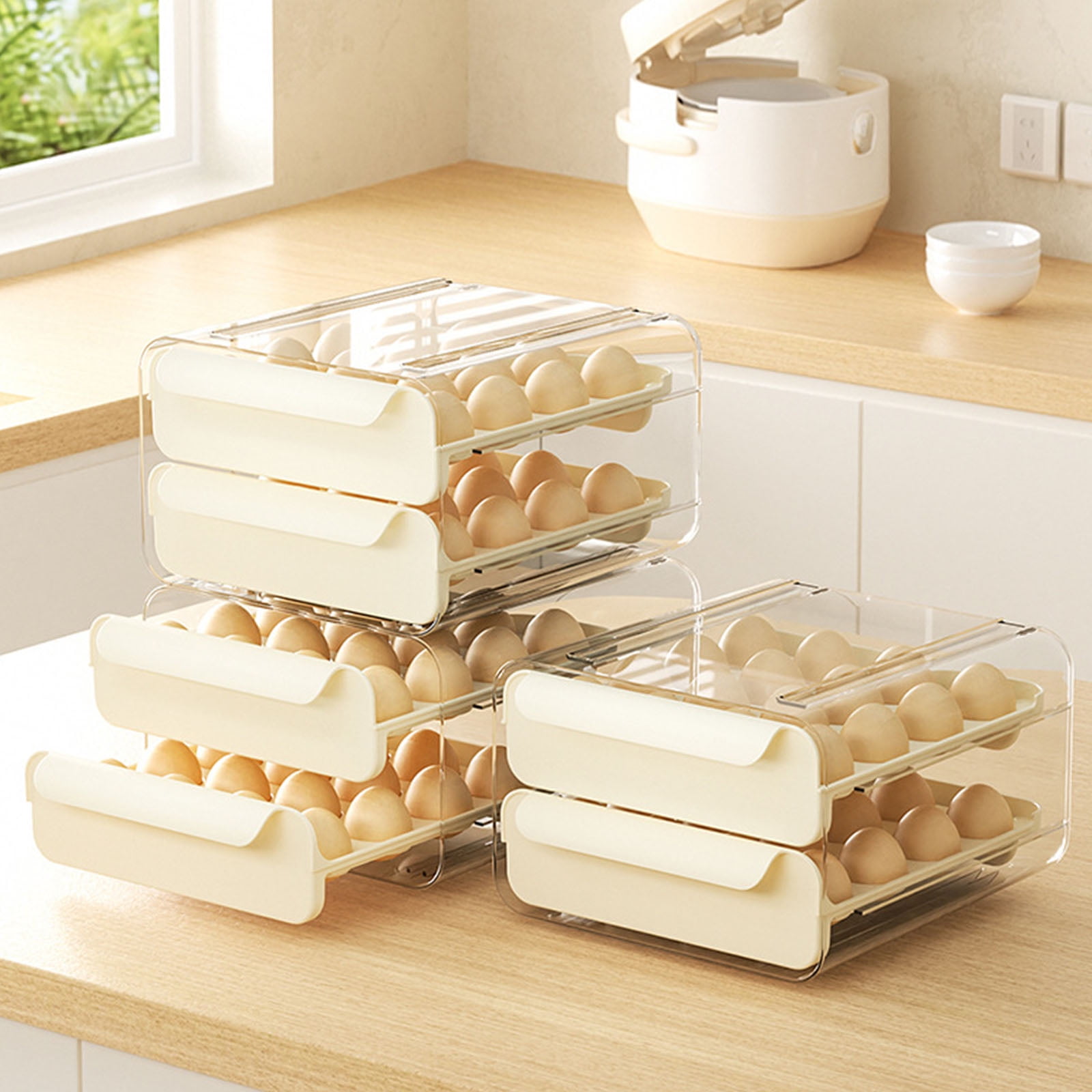 Refrigerator Eggs Holder Featuring Easy Washing PET PP for Home Kitchen Organization