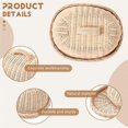 thumbnail image 5 of Rattan Storage Tray with Cover,Hand-Woven Wicker Baskets,Bread Fruit Food Breakfast Display Box,for, 5 of 5