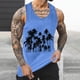 thumbnail image 4 of Camisetas de Tanque de los Hombres Tanque de los Hombres Incolor Gradiente de Impresión Cuello Redondo Correa Delgada Fuga Atrás Regular Casual Deportes Blusas de Tanque, 4 of 5