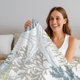 thumbnail image 4 of Blue Coral Coastal Fleece Throw Blanket for Couch, Summer Beach Ocean Starfish Conch Microfiber Flannel Blanket for All Season, Lightweight Soft Throw Blankets for Gifts, Home Decor, 32"x47", 4 of 8