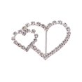 thumbnail image 3 of Deslizadores de hebillas de cinta de de imitación de cristal plateado corazón de 10 Uds para decoración de horquillas DIY y botones de ropa Macarena Hebillas de cinta de diamantes de imitación, 3 of 8