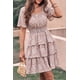 thumbnail image 4 of Vestido PRETTYGARDEN 2025 Floral de Verano en Capas Blanco Talla M, 4 of 6
