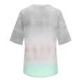 thumbnail image 3 of Tops de Manga Corta de Verano para las Mujeres Cuello Redondo Impresión, Moda Casual Blusa Suéter de Poliéster, 3 of 6