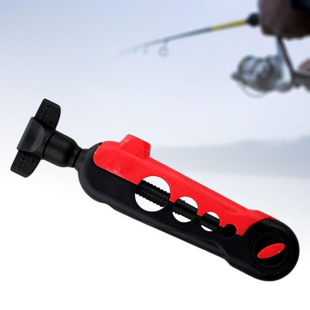 Carrete de Sedal de Pesca Colamx Soporte para Carrete Negro Rojo