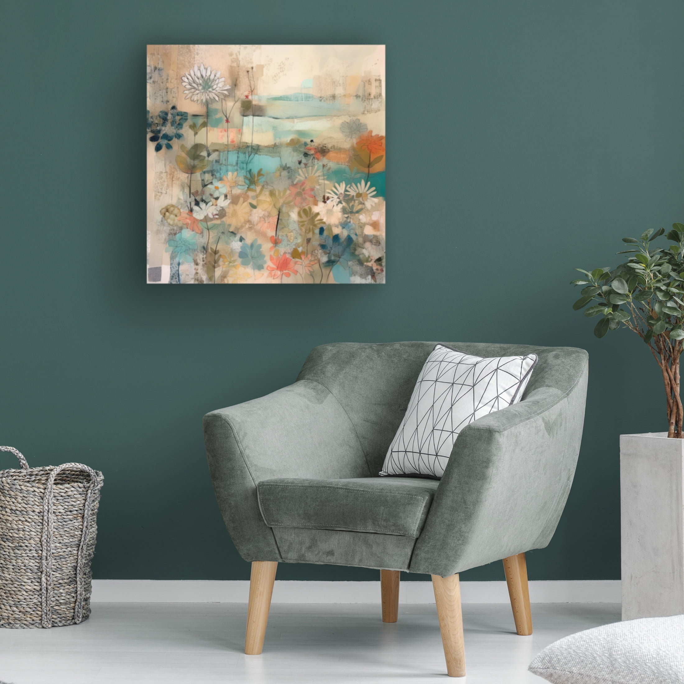 Canvas Wall Art - Sasha 'Last Time I Saw You I' Wall Art for Living Room, Bedroom, or Office Décor by Trademark Fine Art - 18 x 18 Inches