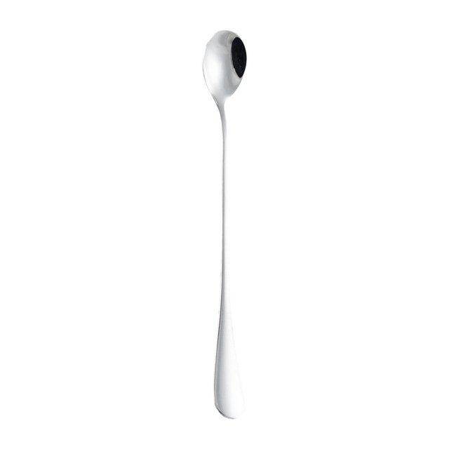 Advancent Cucharas de mango largo, vajilla de acero inoxidable, bonita cuchara de café con leche, vajilla, cuchara de helado, accesorios Mostrada Tipo 6