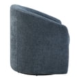 thumbnail image 5 of Bella Swivel Barrel Chair in Blue Denim Fabric, 5 of 8