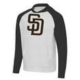 thumbnail image 2 of Men's Antigua Black/Heather Gray San Diego Padres Urgent Pullover Hoodie, 2 of 3