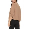thumbnail image 4 of Women's Elegant Draped Blazer Casual Open Front 3/4 Sleeve Jacket, 4 of 6