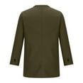 thumbnail image 3 of JNGSA Mens Trench Coat Slim Fitting Notched Collar Jacket 2023 Fall/Winter Single Breasted Pea Coat Warm Soft Midi Overcoat Army Green M, 3 of 5