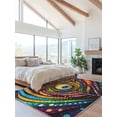 thumbnail image 2 of Colorful Peacock Area Rug for Bedroom 5x7 Ft Boho Abstract Feathers Polka Dots Super Soft fuzzy Throw Rug Non-Slip Fluffy Plush Indoor Floor Carpet for Living Room Nursery Home Decor, 2 of 8