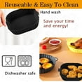 thumbnail image 7 of 2 Packs Air Fryer Silicone Pot Reusable Air Fryer Liners Air Fryer Basket Replacement Accessories of Parchment Paper Liners Easy Clean for Baking Oven Microwave(7.8inch, Grey + Grey), 7 of 7