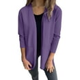 thumbnail image 5 of iOPQO Cardigan Sweaters for Women Open Front Cardigan for Women Soft Cardigans for Women Open Knit Sweaters for Women Lightweight Sweaters for Women Long Sleeve Cardigan for Women Purple S, 5 of 9